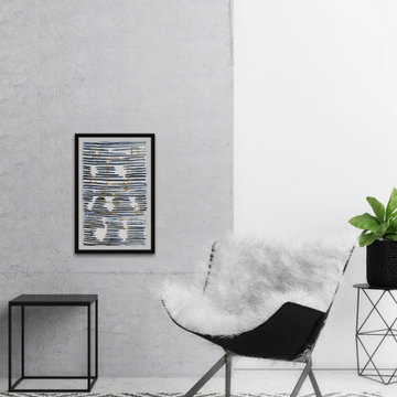 "Hidden Gold Squares" Framed Painting Print