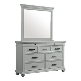 Picket House Furnishings Brooks 9-Drawer Dresser with Mirror in Gray ...