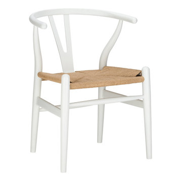 Poly and Bark Weave Chair, White