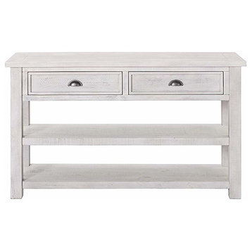 Monterey Solid Wood Sofa Console Table, White
