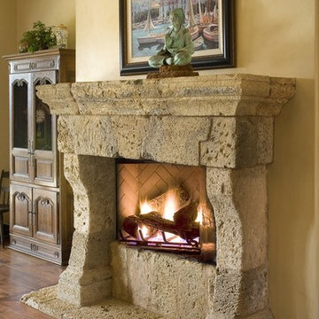 Antique Stone Fireplace Mantels
