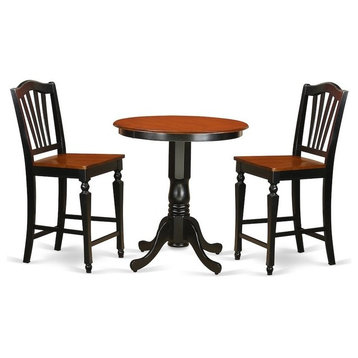 3-Piece Dining Counter Height Set, High Top Table And 2 Counter Height Stool