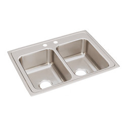 Elkay Lustertone Iconix Stainless Steel 32-3/4" x 19-1/2" x 9", Double Bowl - Kitchen Sinks