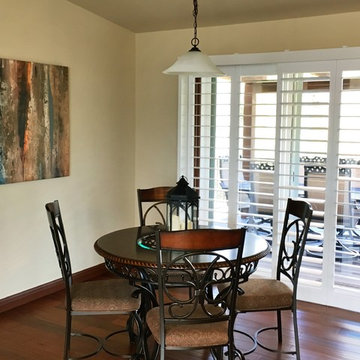 Open Bypass Shutters covering Patio Sliding Door in Buena Vista Colorado