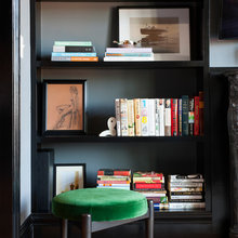 family room bookshelf