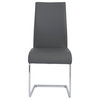Eurostyle Epifania Side Chair in Gray and Chrome, Set of 4