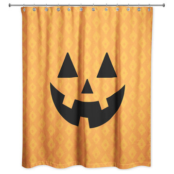 Cute Jack O'Lantern 71"x74" Shower Curtain