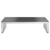 Sienna Rectangle Brushed Stainless Steel Cocktail Coffee Table