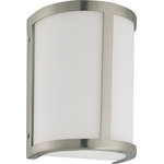Nuvo Lighting - Nuvo Lighting 60/2868 Odeon - One Light Wall Sconce - Odeon One Light Wall Sconce Brushed Nickel Satin White Shade Brushed Nickel Finish with Satin White Shade *Number of Bulbs: 1 *Wattage: 100W * BulbType: Halogen *Bulb Included: No *UL Approved: Yes