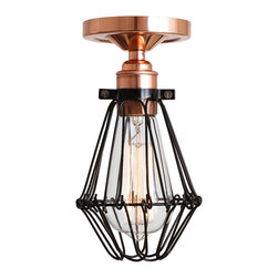 JUBA FLUSH CAGE CEILING LIGHT - Flush Ceiling Lights