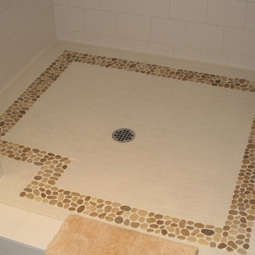 A traditional shower enclosure meets a bit of biomimicry! Check out the 'creek