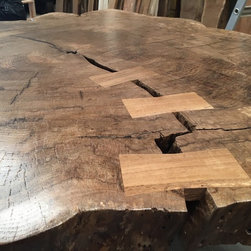 Live Edge White Oak Conference Room Table - Dining Tables