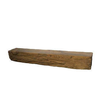 Distressed Fireplace Mantle, 40", Plain