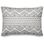 DDCG - Boho Lace Pattern Spun Poly Pillow, 14"x20" - This polyester pillow features a boho gray lace design to help you add a stunning accent piece to  your home. The durable fabric of this item ensures it lasts a long time in your home.  The result is a quality crafted product that makes for a stylish addition to your home. Made to order.