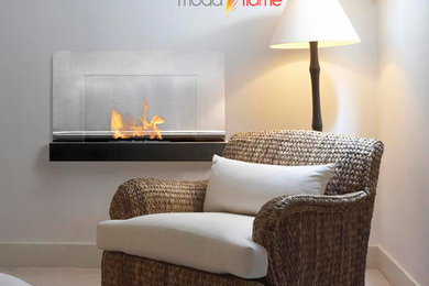 Living room - contemporary living room idea in New York