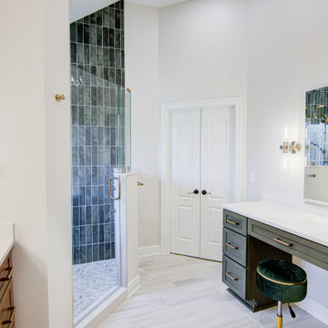 Primary Bathroom Remodel with Tub Removal & Shower Relocation