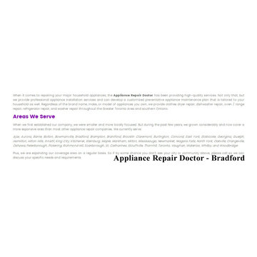 Top Appliance Repair Bradford - Appliance Repair Doctor (289) 831-1629
