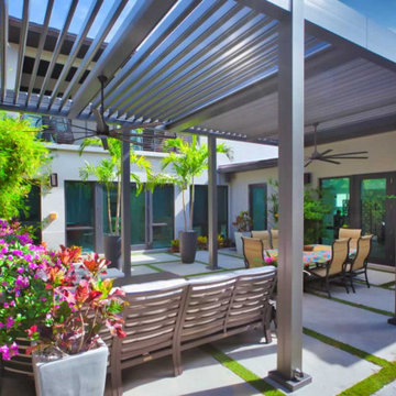 Residential: A Louvered Roof Pergola Fit for An Artist