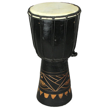 Hand Crafted Wood Djembe Hand Drum 16 inch Tall