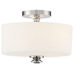 Crystorama - Crystorama TRA-A3302-PN Travis - 2 Light Flush Mount - Versatile enough to fit into any interior, this fiTravis 2 Light Flush Polished Nickel Whit *UL Approved: YES Energy Star Qualified: n/a ADA Certified: n/a  *Number of Lights: Lamp: 2-*Wattage:60w E26 Medium Base bulb(s) *Bulb Included:No *Bulb Type:E26 Medium Base *Finish Type:Polished Nickel
