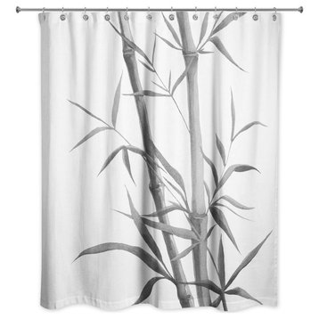 Bamboo Watercolor 3 71x74 Shower Curtain