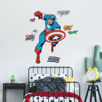 Marvel Classic Captain America Comic Peel and Stick Giant Wall Decal