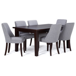 Homelegance Kavanaugh Dining Table walden 7 pc dining set with 6 upholstered dining chairs and 66 w table