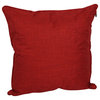 25" Double-Corded Polyester Square Floor Pillows With Inserts, Set of 2, Paprika