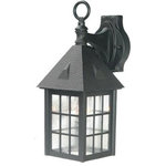 Acclaim Lighting - Acclaim Lighting 72BK Outer Banks - One Light Outdoor Wall Mount - This One Light Wall Lantern has a Black Finish and is part of the Outer Banks Collection.  Shade Included.Outer Banks One Light Outdoor Wall Mount Matte Black Clear Acrylic Glass *UL Approved: YES *Energy Star Qualified: n/a  *ADA Certified: n/a  *Number of Lights: Lamp: 1-*Wattage:100w Medium Base bulb(s) *Bulb Included:No *Bulb Type:Medium Base *Finish Type:Matte Black
