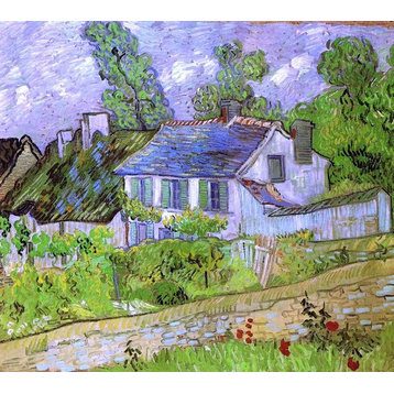 Vincent Van Gogh Houses in Auvers, 20"x25" Wall Decal