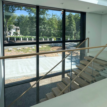Project #126 | Contemporary Staircases with Integrated LEDs & Glass Railing