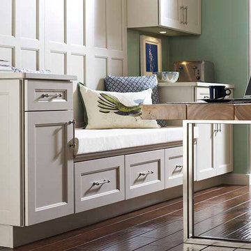 Off White Cabinets in a Casual Kitchen