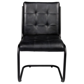 Alison Ebony Side Chair With Iron Frame