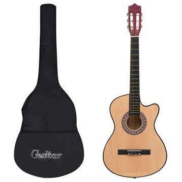 vidaXL Guitar Set Cutaway Guitars Acoustic Guitar 12 Piece with 6 Strings