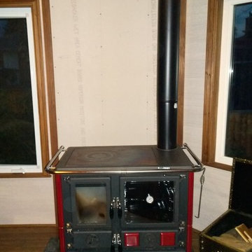 Wood cook stove Rosa Maiolica Bordeaux