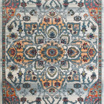 Rugs America - Rugs America Jarden JR50B Transitional Vintage Polar Area Rugs, 5'x7' - The carved, hi-lo, half-inch pile gives this unforgettable rug opulence, while the polypropylene and polyester construction gives it accessibility. Power-loomed, it features a lovely floral motif with bright rust-colored and ivory hues. Use it to lighten up a room as it adds great style. It's constructed to have a soft-touch as well, so you'll be as happy to walk on it as you are to look at it. Features