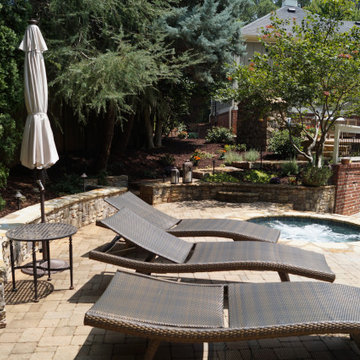 Roswell, GA. Outdoor Living Backyard Hardscape and Landscape Project