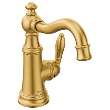 Moen Weymouth Brushed Gold One-Handle Bathroom Faucet