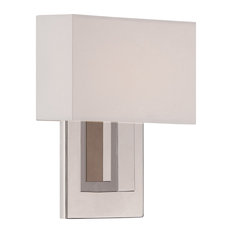 WAC Lighting Manhattan LED Wall Sconce, Polished Nickel, 7"