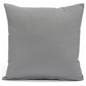 Solid Stone Gray Accent, Throw Pillow Cover, 24"x24"