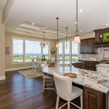 Kitchen & Informal Dining Nook - The Overlook - Cascade Craftsman on Prune Hill