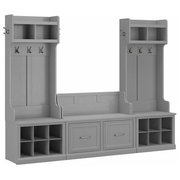 Woodland Entryway Storage Set with Doors in Cape Cod Gray - Engineered Wood