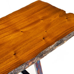 Live Edge Mahogany Bench - Coffee Tables