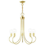 Livex Lighting - Livex Lighting Bari - Five Light Chandelier, Polished Brass Finish - Canopy Included: Yes  Canopy DiBari Five Light Chan Polished BrassUL: Suitable for damp locations Energy Star Qualified: n/a ADA Certified: n/a  *Number of Lights: Lamp: 5-*Wattage:60w Medium Base bulb(s) *Bulb Included:No *Bulb Type:Medium Base *Finish Type:Polished Brass