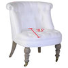 Occasional Chair AMELIE Limed Gray White Linen Oak