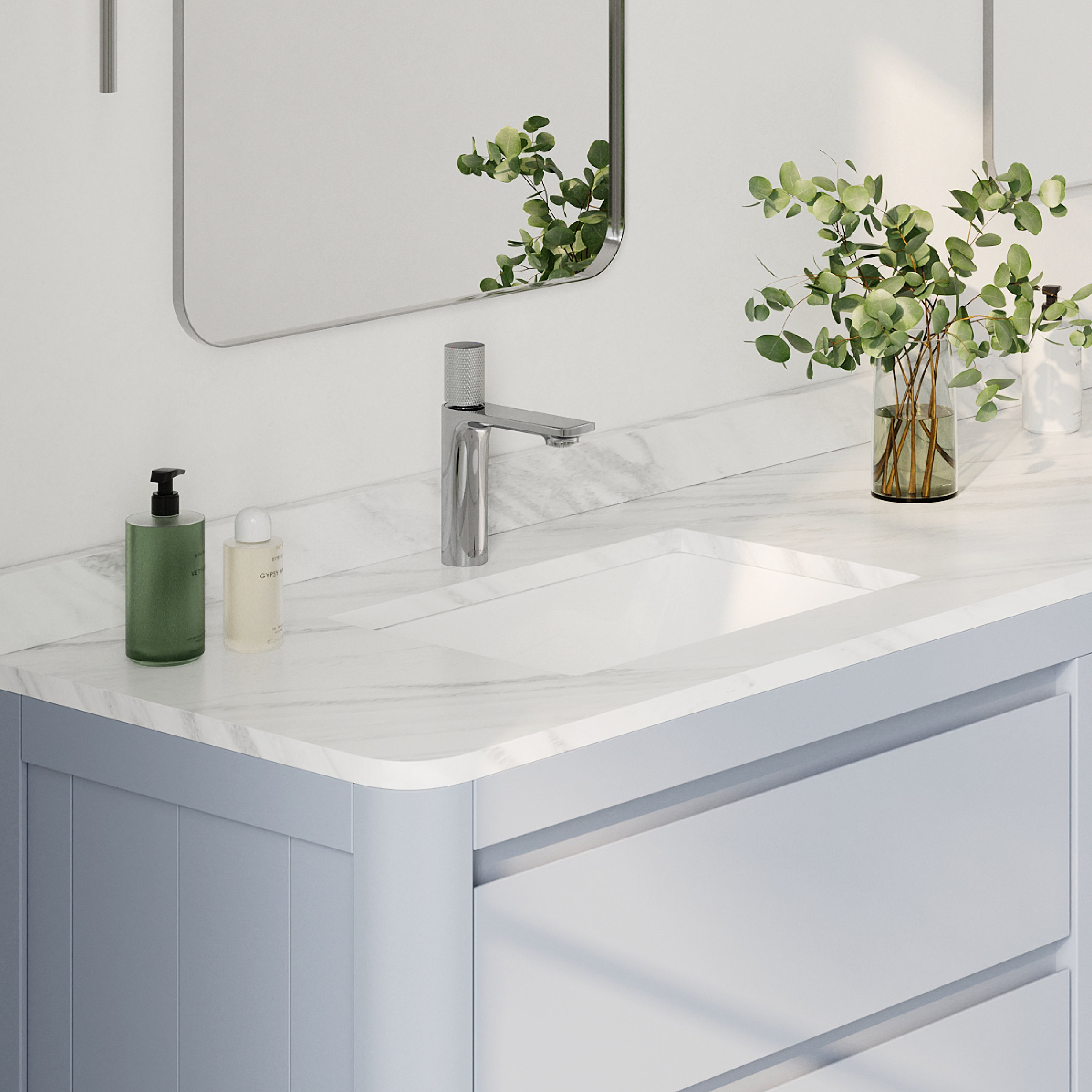18.25"W x 13"D White Rectangular Undermount Bathroom Sink