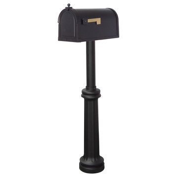 Berkshire Curbside Mailbox with Bradford Surface Mount Mailbox Post