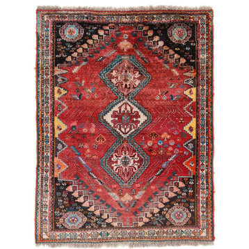 Persian Rug Shiraz 5'3"x4'0" Hand Knotted