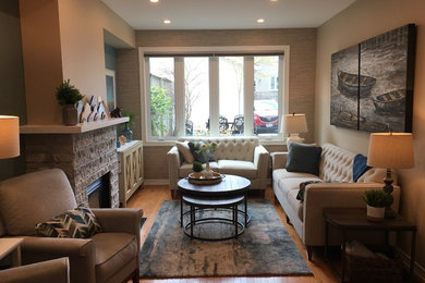Inspiration for a transitional living room remodel in Toronto