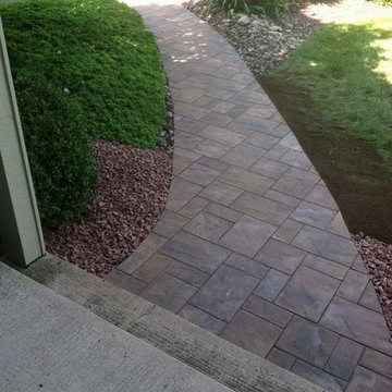 Brick Paver Sidewalk Installations